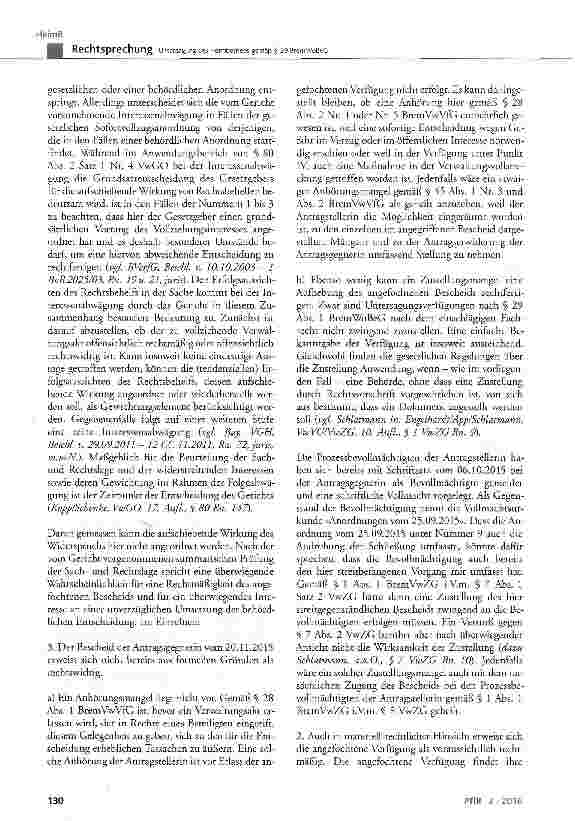 Vorschauseite 6: Untersagung des Heimbetriebs