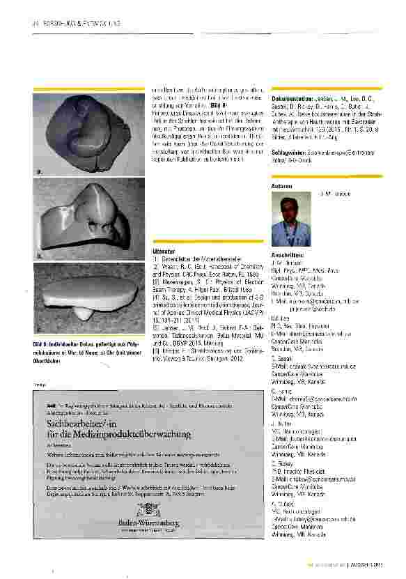 Vorschauseite 5: Neue Bolusmaterialien in der Strahlentherapie