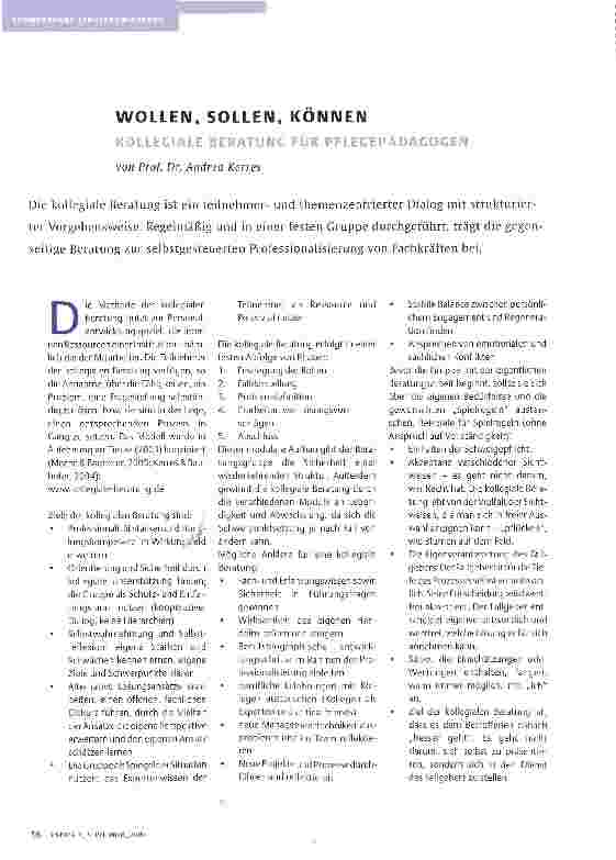 Vorschauseite 1: WOLLEN, SOLLEN, KÖNNEN