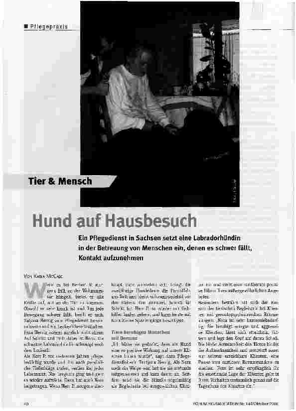 Vorschauseite 1: Hund auf Hausbesuch