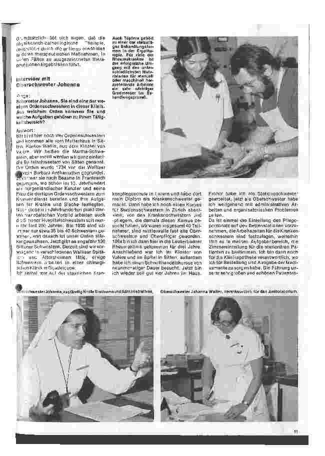 Vorschauseite 3: Rheumaklinik u.physikalisch-balneologisches Institut Leukerbad (Wallis Interview mit Oberarzt. dr. Ulf Droste