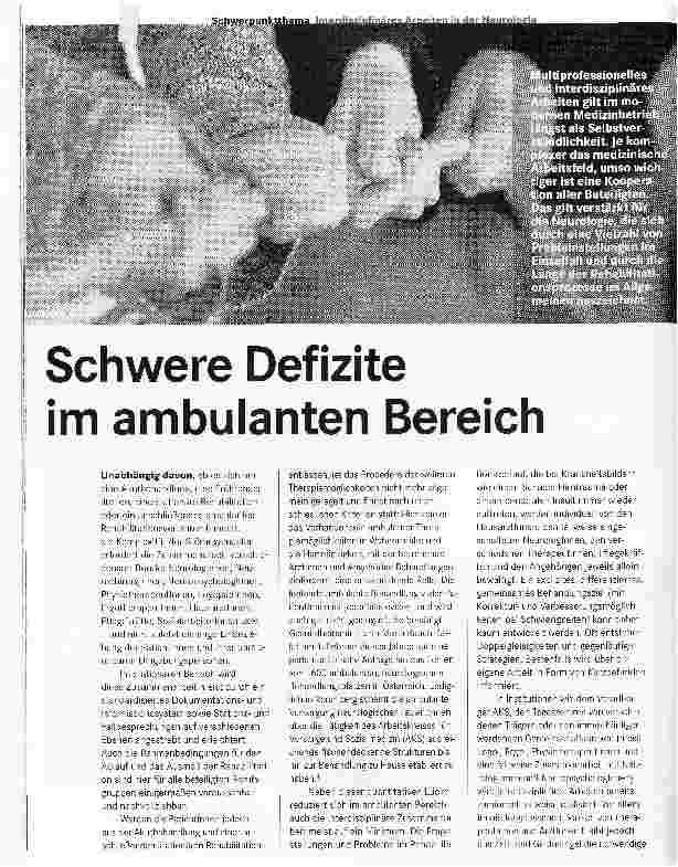 Vorschauseite 1: Schwere Defizite im ambulanten Bereich