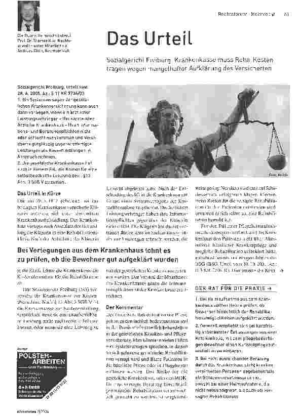 Vorschauseite 1: Das Urteil