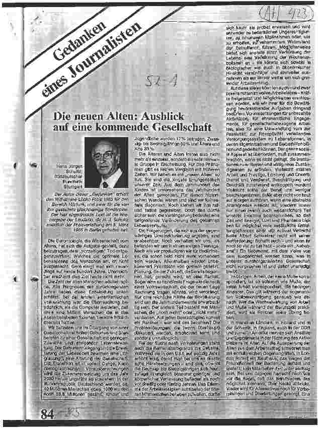Vorschauseite 1: Die neuen Alten: Ausblick auf eine kommende Gesellschaft