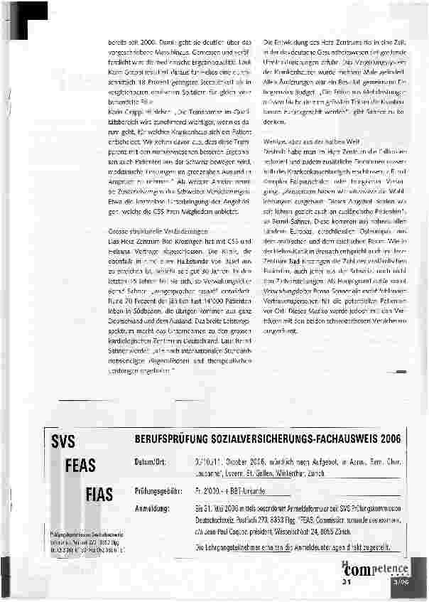 Vorschauseite 2: So machen`s die süddeutschen Kliniken