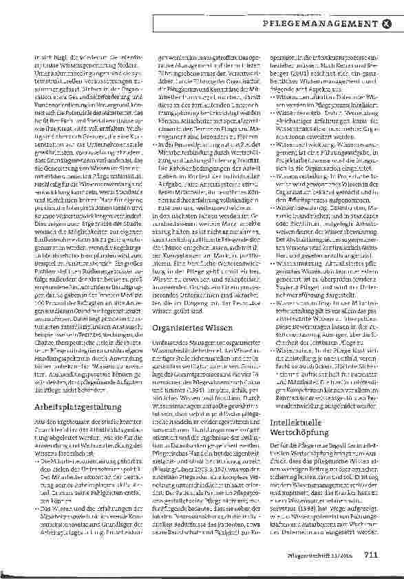 Vorschauseite 2: Wissensmanagement in der Pflege - Herausforderung für die Zukunft: Wissen schafft Werte