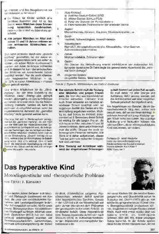 Vorschauseite 2: Vermeidung von kindlicher Behinderung durch konsequente Rötelimpfung