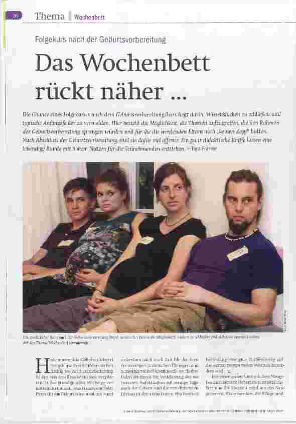 Vorschauseite 1: Das Wochenbett rückt näher...