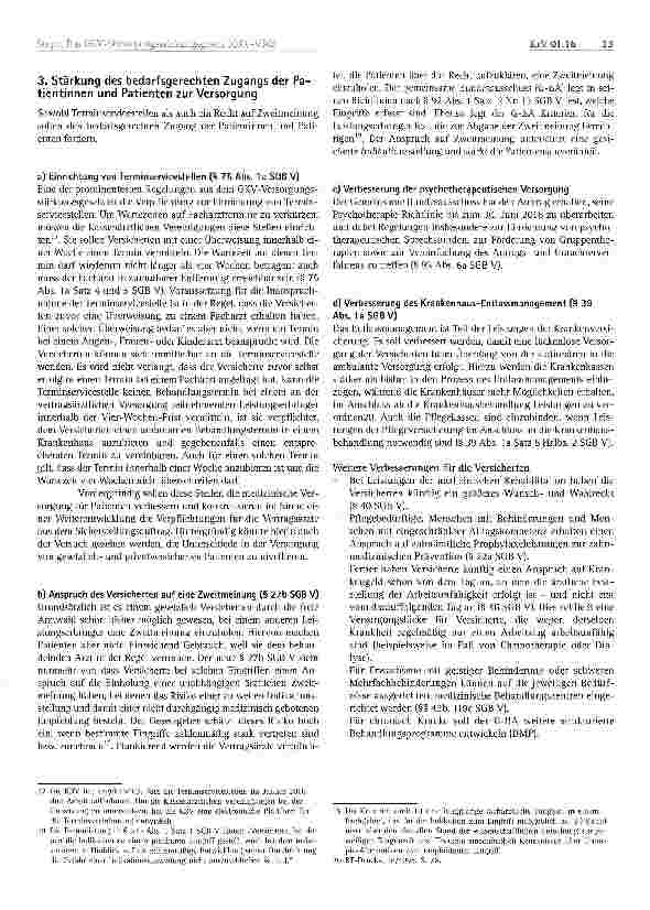 Vorschauseite 3: Das GKV-Versorgungsstärkungsgesetz (GKV-VSG) Inhaltliche Schwerpunkte und Ziele