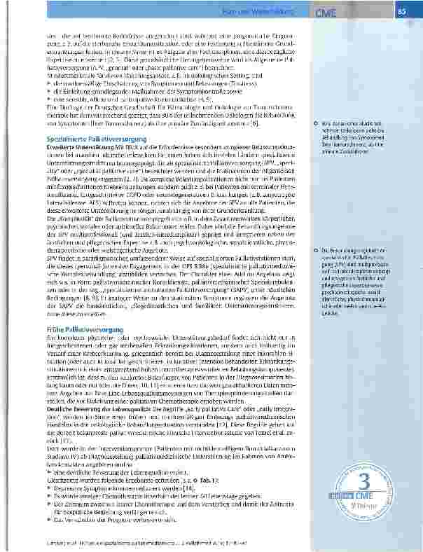 Vorschauseite 3: Frühzeitige spezialisierte palliativmedizinische Mitbehandlung