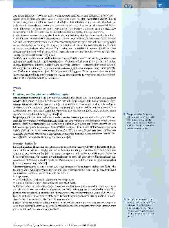 Vorschauseite 5: Frühzeitige spezialisierte palliativmedizinische Mitbehandlung