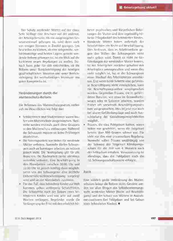 Vorschauseite 2: Die Erweiterung des Mutterschutzes