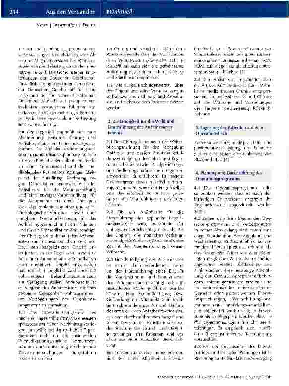 Vorschauseite 2: Zusammenarbeit bei der operativen Patientenversorgung