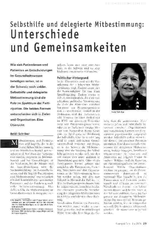 Vorschauseite 1: Selbsthilfe und delegierte Mitbestimmung: Unterschiede und Gemeinsamkeiten