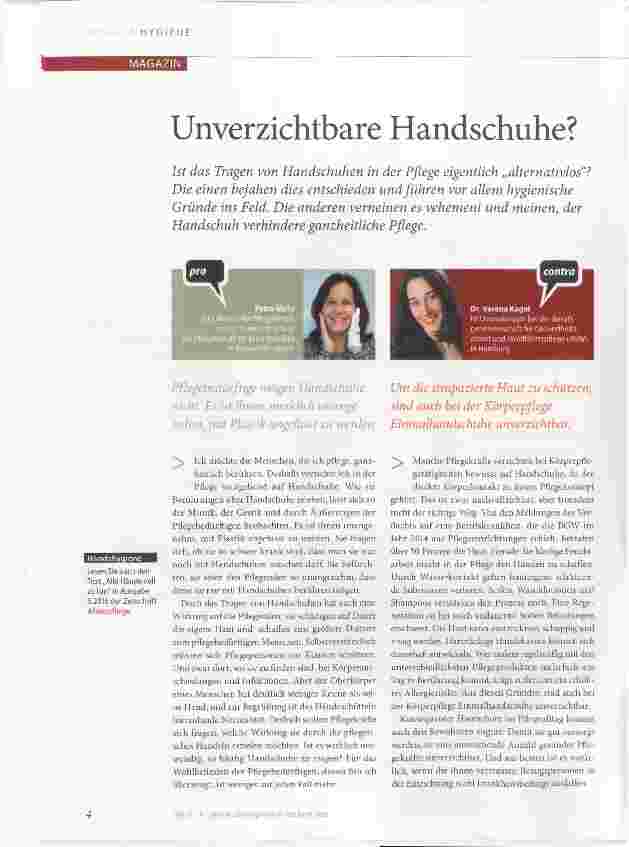 Vorschauseite 1: Unverzichtbare Handschuhe?