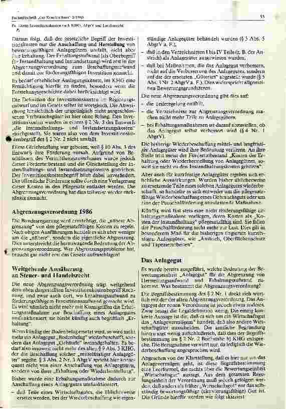 Vorschauseite 3: Investitionskosten nach KHG, AbgrV und Landesrecht