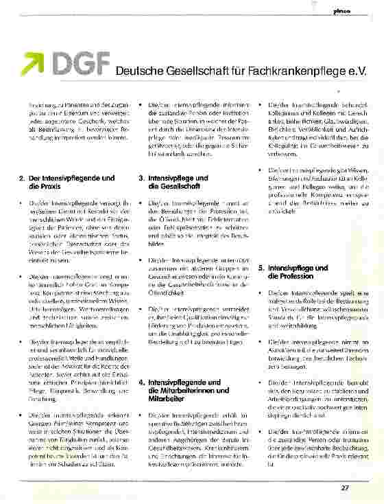 Vorschauseite 2: Ethische Regeln der Intensivpflegenden