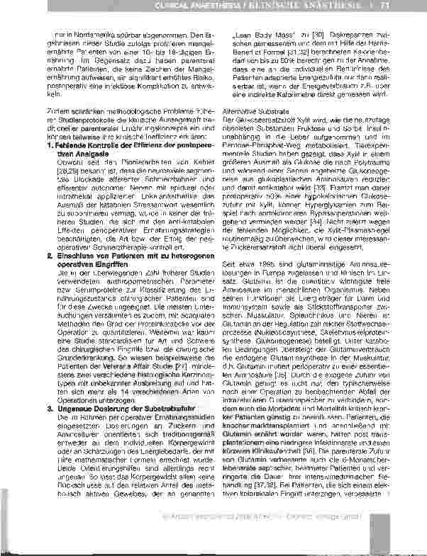 Vorschauseite 4: Strategien zur Prophylaxe und Therapie der katabolen Stressantwort