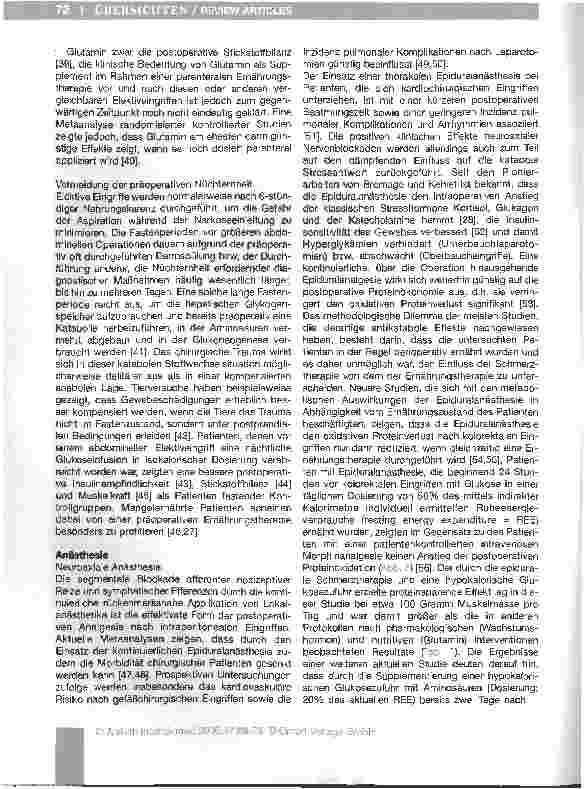 Vorschauseite 5: Strategien zur Prophylaxe und Therapie der katabolen Stressantwort