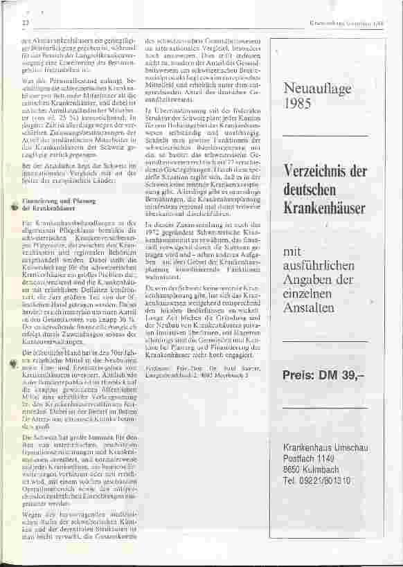 Vorschauseite 4: Zur neueren Entwicklung des europäischen Krankenhauswesens (Teil II)
