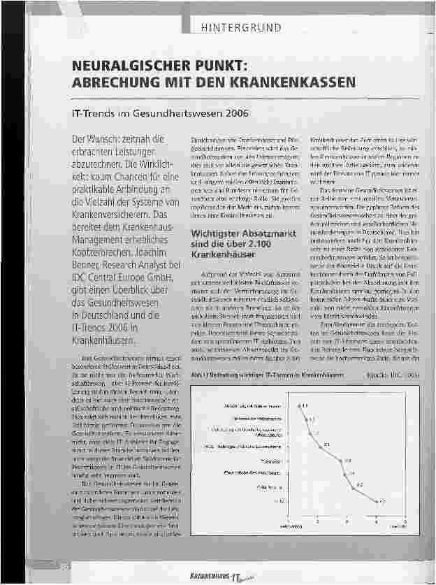 Vorschauseite 1: NEURALGISCHER PUNKT:ABRECHUNG MIT DEN KRANKENKASSEN