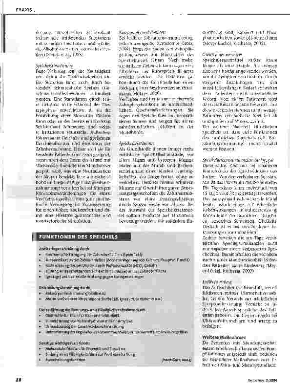 Vorschauseite 2: Das Problem der Mundtrockenheit