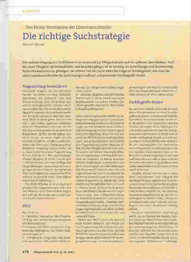 Vorschauseite 1: Die richtige Suchstrategie