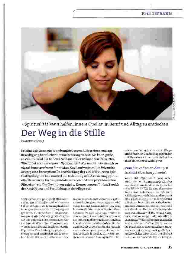 Vorschauseite 1: Der Weg in die Stille
