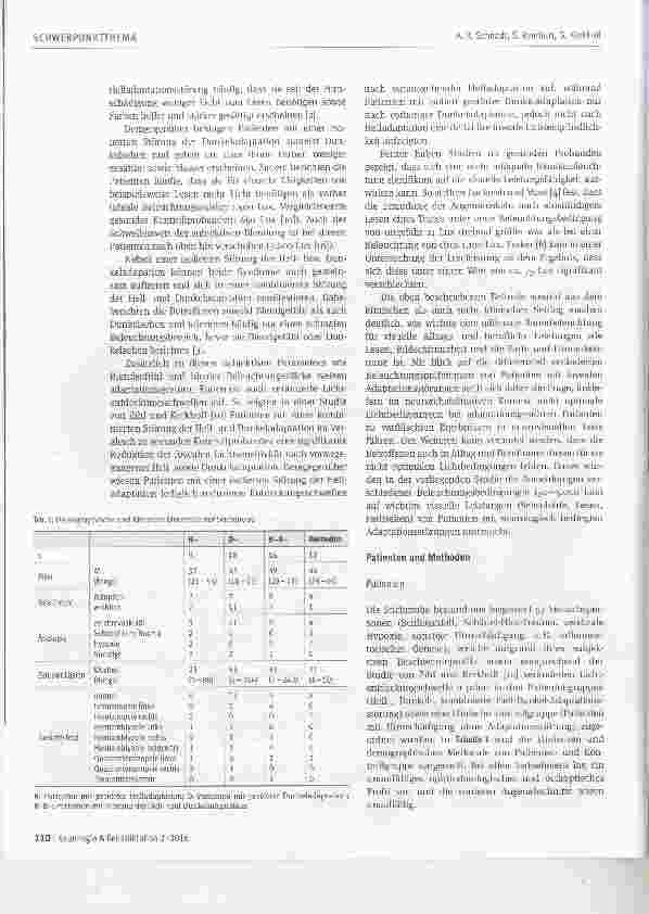 Vorschauseite 2: Einfluss von postläsionellen Hellund Dunkeladaptationsstörungen auf andere Sehleistungen im Alltag