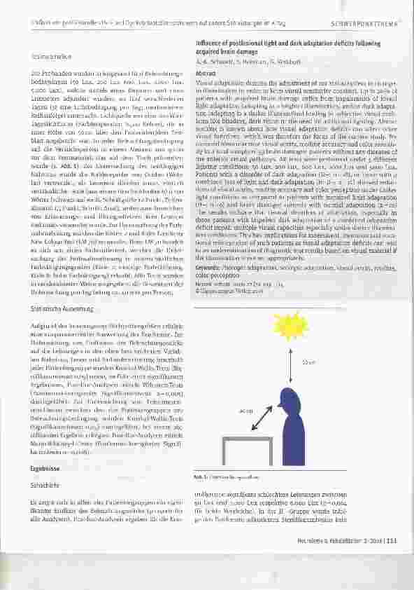 Vorschauseite 3: Einfluss von postläsionellen Hellund Dunkeladaptationsstörungen auf andere Sehleistungen im Alltag