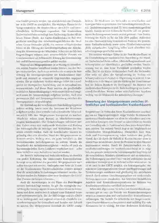 Vorschauseite 2: Gesundheitsholding Tauberfranken Kooperationsmodell öffentlich-konfessionell
