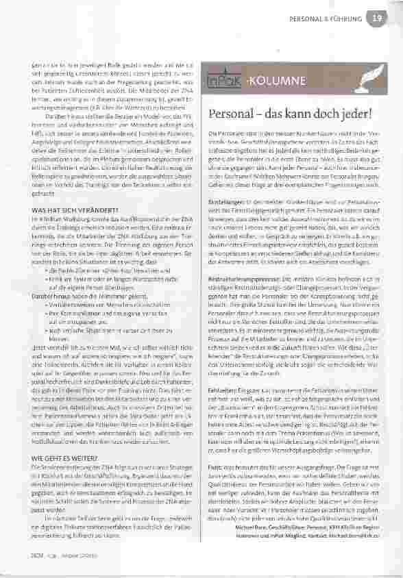 Vorschauseite 2: DAS KONZEPT DER ZENTRALEN NOTAUFNAHME (TEIL 2) Zwischen Belastung und Patientenerwartung