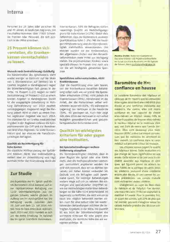 Vorschauseite 2: Das Vertrauen in Fachpersonen steigt