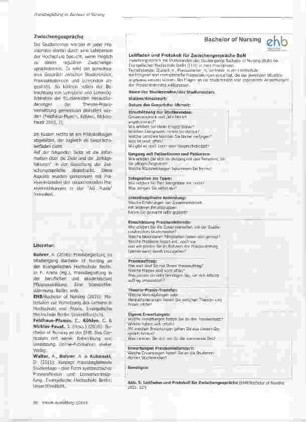 Vorschauseite 3: Praxisbegleitung im Studium Bachelor of Nur-sing an der Evangelischen Hochschule Berlin