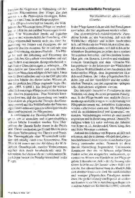Vorschauseite 3: Der Paradigmenwechsel in der Pflege 1. Teil: Theorie von Martha Rogers