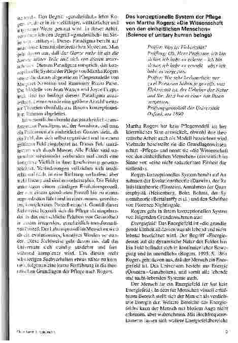Vorschauseite 5: Der Paradigmenwechsel in der Pflege 1. Teil: Theorie von Martha Rogers
