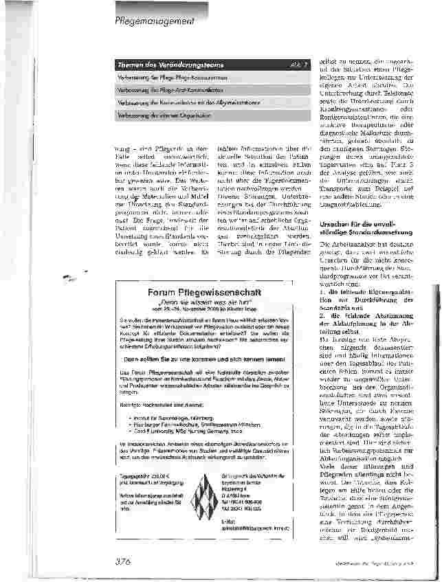 Vorschauseite 3: Bessere Kommunikation - mehr Patientensicherheit1. Teil: Kommunikationsanalyse zur Verbesserung der interdisziplinären Zusammenarbeit
