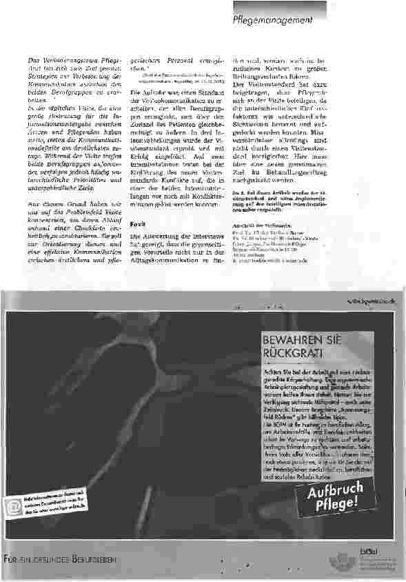 Vorschauseite 6: Bessere Kommunikation - mehr Patientensicherheit1. Teil: Kommunikationsanalyse zur Verbesserung der interdisziplinären Zusammenarbeit