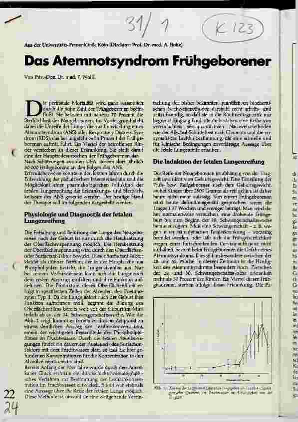 Vorschauseite 1: Das Atemnotsyndrom Frühgeborener