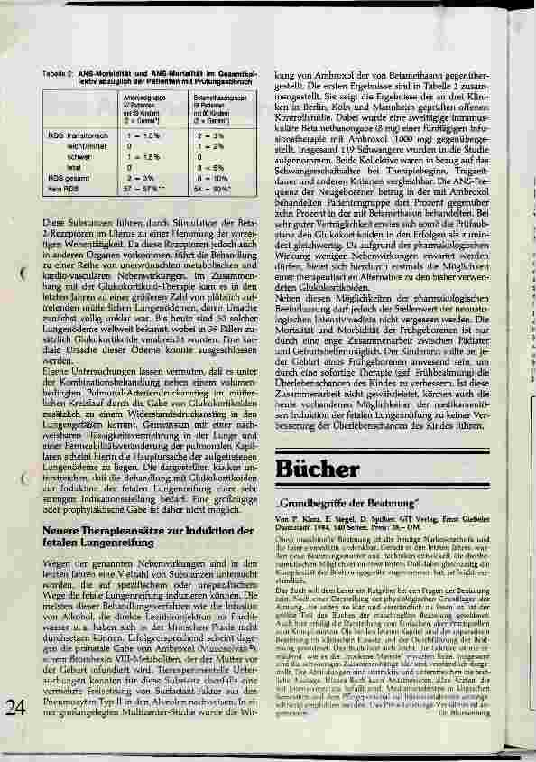 Vorschauseite 3: Das Atemnotsyndrom Frühgeborener