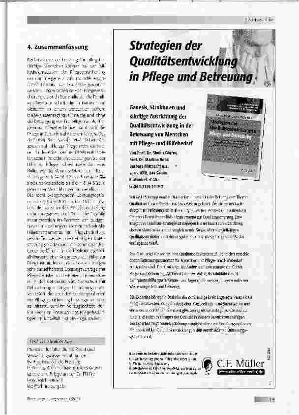 Vorschauseite 5: Sozialhilferechtliche Ansprüche auf Pflegeleistungen nach den §§ 61 ff SGB XII in der häuslichen Pflege