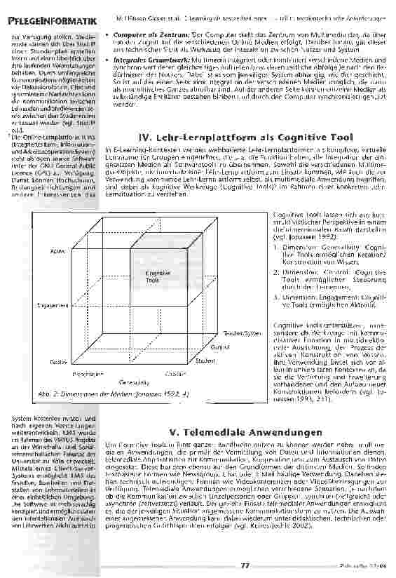 Vorschauseite 4: E-Learning als Bestandteil eines berufspädagogischen Lehrverbundes Pflegewissenschaft