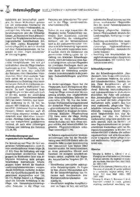 Vorschauseite 5: Knochenmarkund Blutstammzelltransplantationen: Im Spannungsfeld zwischen Onkologie-und Intensivpflege!