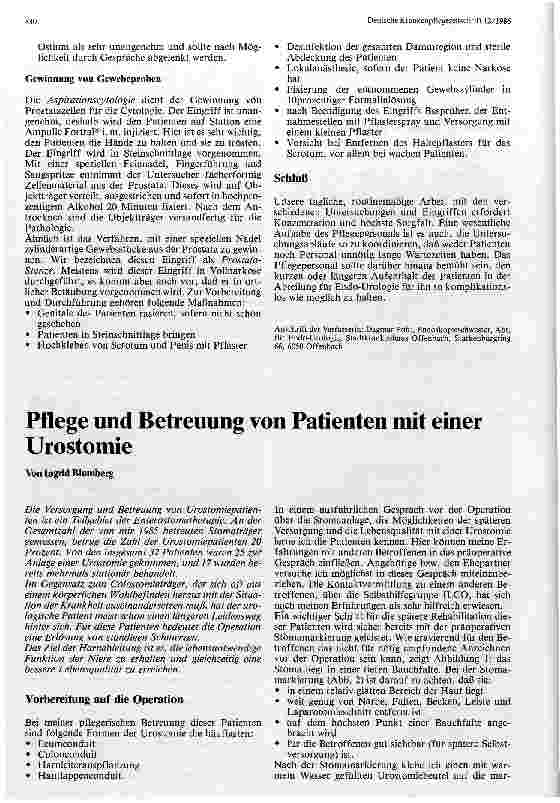 Vorschauseite 3: Pflegerische Aufgaben in der urologischen Endoskopie