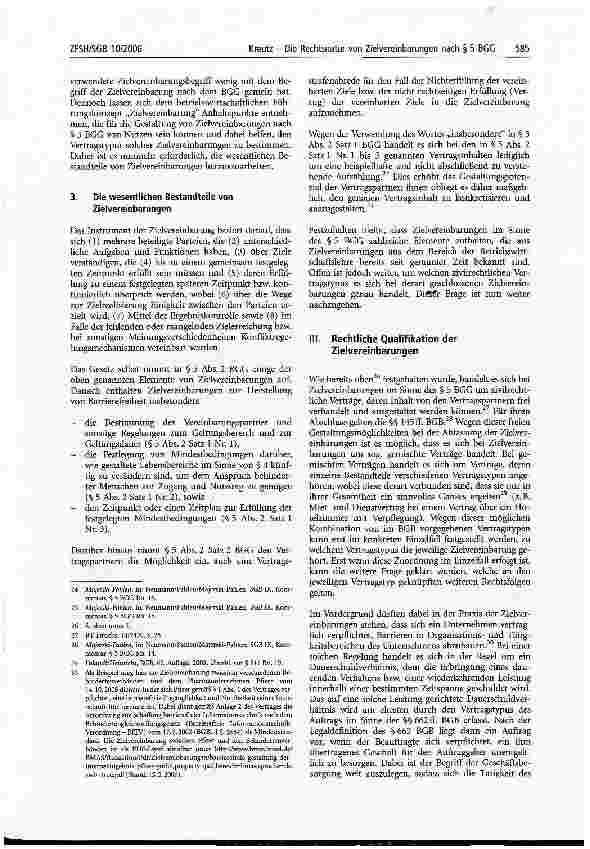 Vorschauseite 3: Die Rechtsnatur von Zielvereinbarungen nach § 5 BGG