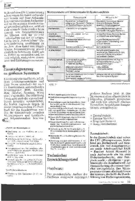 Vorschauseite 3: Microcomputer - PC Einsatz im Krankenhaus Möglichkeiten , Auswahl , Einsatz