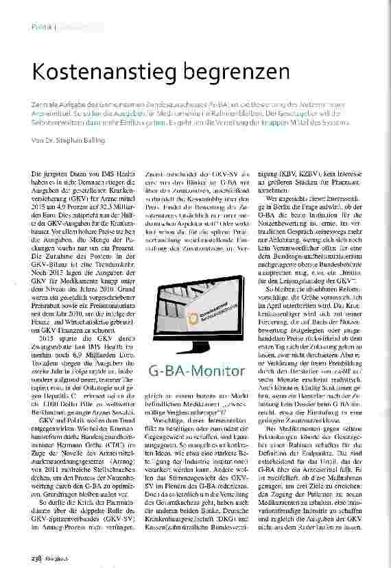 Vorschauseite 1: Kostenanstieg begrenzen