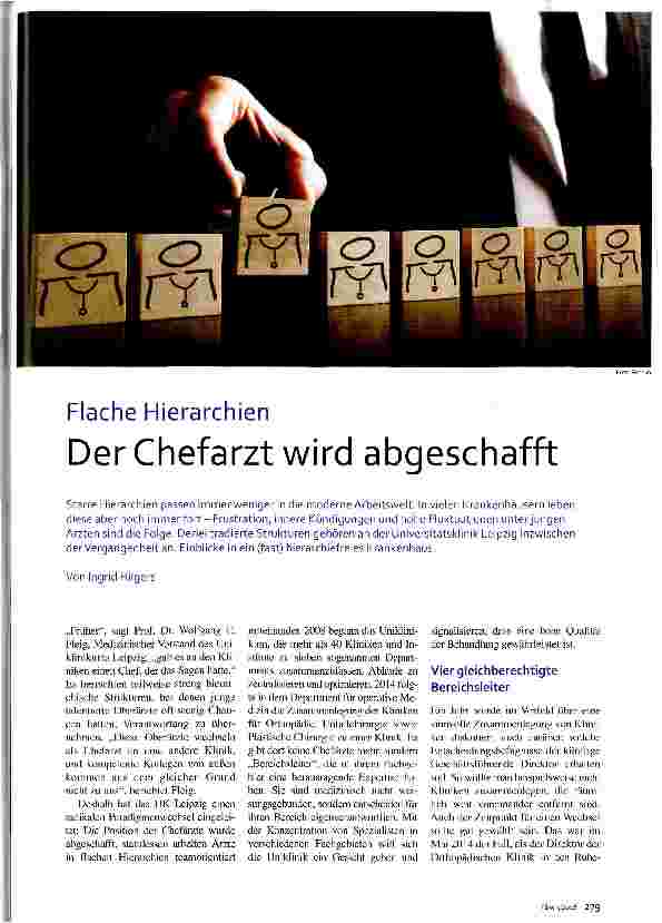 Vorschauseite 1: Der Chefarzt wird abgeschafft