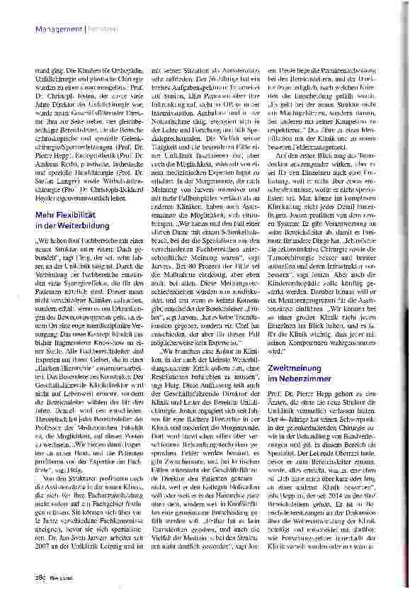 Vorschauseite 2: Der Chefarzt wird abgeschafft