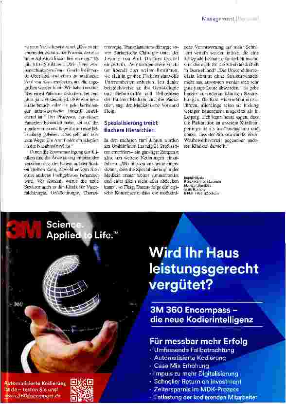 Vorschauseite 3: Der Chefarzt wird abgeschafft